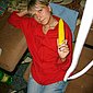 Blondes Luder mit glatt rasierter Muschi