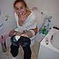 Beim Pinkeln fotografiert und Strapse Fotos