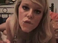 Freundin beim Blowjob gefilmt - Geiler blonder Blasehase