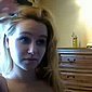 Blonde Sau - Blasen und ins Gesicht abspritzen